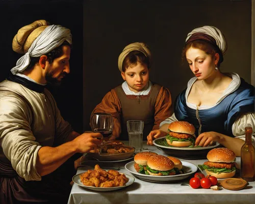 holy supper,woman eating apple,viennese cuisine,christ feast,sicilian cuisine,girl with bread-and-butter,woman holding pie,last supper,mediterranean cuisine,cuisine classique,oil food,foodies,jewish cuisine,gastronomy,appetite,holy family,nourishment,fine dining restaurant,cookery,culinary art,Art,Classical Oil Painting,Classical Oil Painting 21