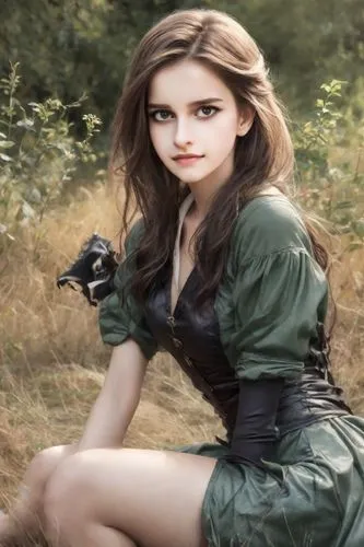 shipka,pevensie,dirndl,countrygirl,vintage girl,katniss,countrywomen,shepherdess,girl with gun,margairaz,green dress,noblewoman,vintage woman,female doll,country dress,saria,countrywoman,behenna,bjd,young woman,Photography,Realistic