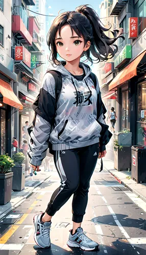 anime japanese clothing,taipei,tracksuit,hong,hk,honolulu,sanya,osaka,jogger,jogging,adidas,asia,shibuya,walk,strolling,gangneoung,walking,honmei choco,girl walking away,harajuku,Anime,Anime,General