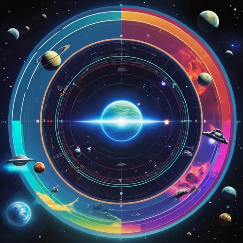 saturnrings,planetary system,planets,solar system,inner planets,the solar system,planet eart,planet,orbital,uranus,orbiting,saturn,life stage icon,geocentric,colorful spiral,color circle,space art,gas planet,copernican world system,exoplanet,Illustration,Realistic Fantasy,Realistic Fantasy 10