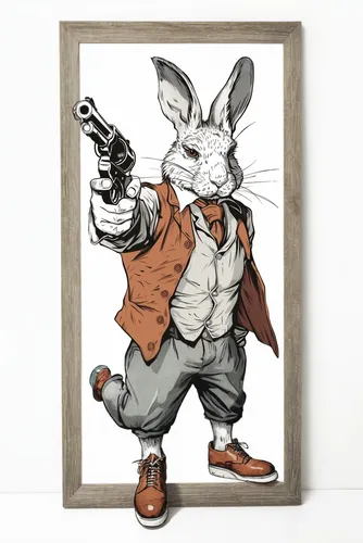 兔子人全身照，穿着鞋子，手绘插画，白色背景,gray hare,peter rabbit,jack rabbit,american snapshot'hare,wood rabbit,jackrabbit,wild rabbit,audubon's cottontail,hare trail,wild hare,geppetto,thumper,cangaroo,hare,domestic rab