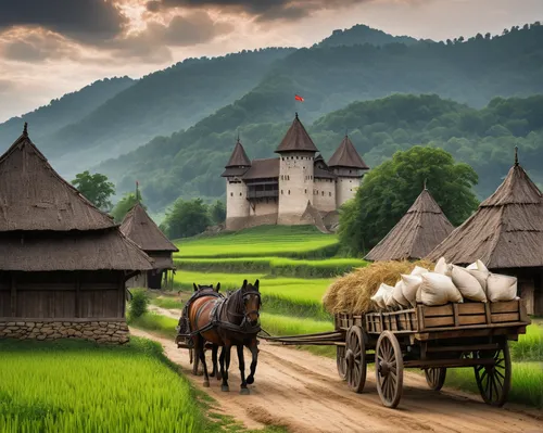 bucovina,bucovina romania,carpathians,romania,rural landscape,village life,eastern europe,transylvania,farm landscape,alpine pastures,carpathian bells,russian folk style,thatched roof,styria,straw roofing,covered wagon,grower romania,straw carts,transilvania,nomadic people,Photography,Documentary Photography,Documentary Photography 19