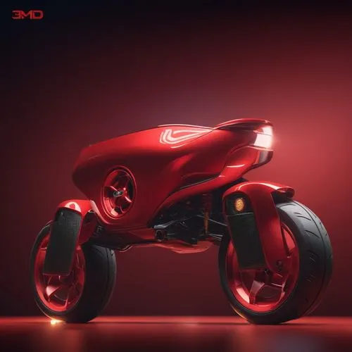 an all - red vehicle with black wheels is seen in this und image,ducati,ducati 999,electric motorcycle,red motor,electric scooter,mignoni,Photography,General,Cinematic