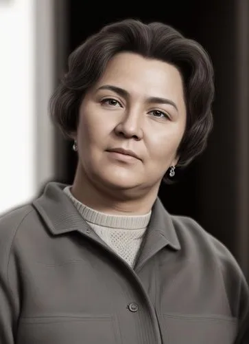 an oil painting of a woman wearing a grey jacket,rajavi,zoabi,buldan,melek,melfi,tanasescu,Common,Common,Natural