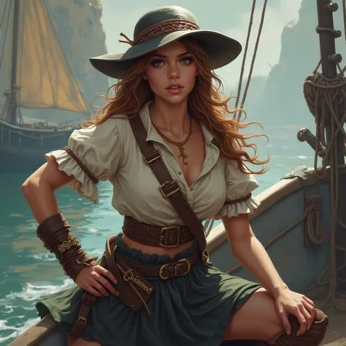 pirate,esmeralda,pirata,sot,girl on the boat,pirate treasure