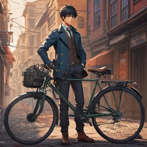 bicycle mechanic,bicycle,velocipede,city bike,bicycling,violet evergarden,bike,cyclist,bicycles,bicycle riding,bicycle ride,e bike,delivery service,bicycle part,biking,parked bike,bicycle clothing,steampunk,road bicycle,delivery man,Art,Classical Oil Painting,Classical Oil Painting 10