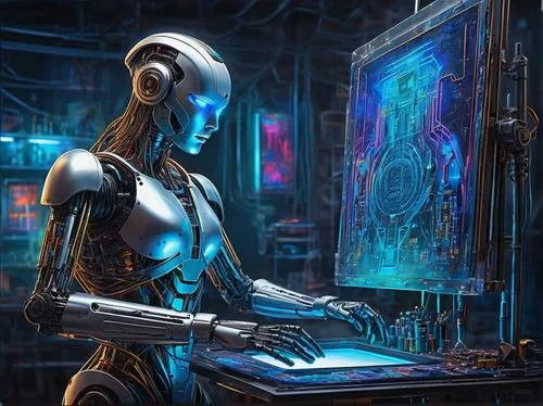 girl at the computer,man with a computer,computer art,cybernetics,computer,sci fiction illustration,cyberpunk,barebone computer,cyber,cyberspace,artificial intelligence,computer freak,compute,computers,sci fi surgery room,scifi,sci fi,cyborg,sci-fi,sci - fi,Art,Classical Oil Painting,Classical Oil Painting 02