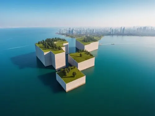 cube stilt houses,artificial islands,seasteading,floating islands,floating huts,cube sea,floating island,island suspended,bjarke,baladiyat,doha,stilt houses,dubia,dubay,urban towers,fisher island,saadiyat,largest hotel in dubai,urban design,flying island,Photography,General,Realistic