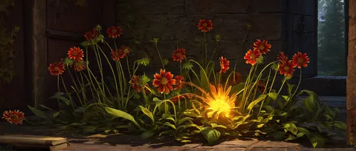 Craft a mysterious story where gaillardia holds a hidden power.,torch lilies,schopf-torch lily,fire poker flower,fritillaria imperialis,torch lily,jonquils,tulip background,flowerbox,trusses of torch 