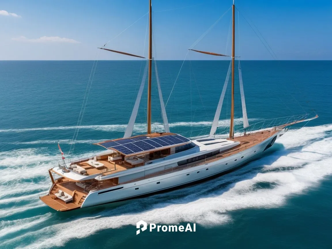 sailing yacht with teak deck, two masts, glass windows, white linen furniture, solar panels on the rood,beneteau,sailing yacht,multihull,super trimaran,monohull,benetti,multihulls,yacht,seawind,trimar