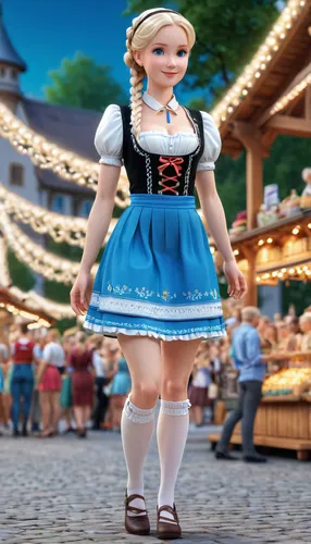 oktoberfest background,bavarian swabia,oktoberfest,oktoberfest celebrations,bavarian,heidi country,disney character,bavaria,euro disney,princess anna,cinderella,waldbühne,waitress,country dress,fairy tale character,hoopskirt,a girl in a dress,bockwurst,folk costume,girl in overalls,Unique,3D,3D Character