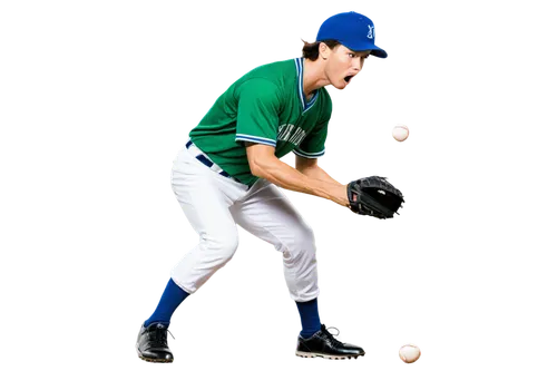 Alien pitchers, muscular arms, green scaly skin, glowing blue eyes, sharp teeth, baseball uniform, white pants, blue jersey, baseball cap, pitching motion, throwing ball, intense facial expression, dr