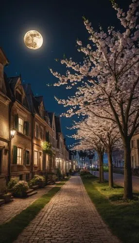 outdoor street light,ufo,street lamps,landscape lighting,security lighting,ufos,cherry blossom tree-lined avenue,street lights,streetlamp,night image,aurora village,street lamp,night photography,streetlight,the cherry blossoms,street light,night scene,hanging lantern,iron street lamp,fireflies,Photography,General,Realistic