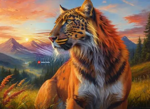 a tiger,amurtiger,tiger,bengal tiger,felidae,forest king lion,majestic nature,siberian tiger,asian tiger,maincoon,royal tiger,fantasy art,tigerle,king of the jungle,tiger png,male lion,tigers,fantasy picture,bengal,oil painting