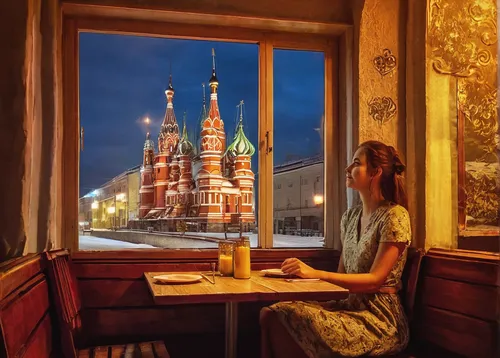 moscow,red square,the red square,kremlin,the kremlin,romantic dinner,saint basil's cathedral,woman at cafe,moscow city,under the moscow city,russian holiday,saint petersburg,girl with bread-and-butter,st petersburg,saintpetersburg,russian culture,dinner for two,girl studying,ukraine,in the evening,Illustration,Paper based,Paper Based 18