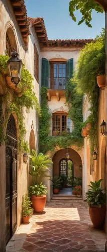 tuscan,courtyards,courtyard,portofino,carmel,hacienda,palo alto,patios,santa barbara,kifissia,auberge,alhambra,casabella,medieval street,townhouses,world digital painting,beautiful buildings,kotor,hanging houses,mediterranean,Art,Classical Oil Painting,Classical Oil Painting 08