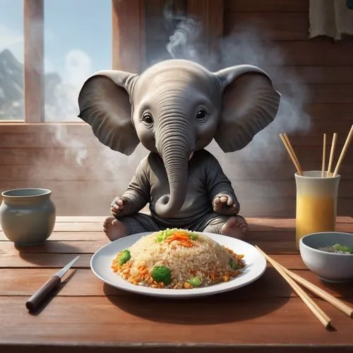 thai cuisine,asian cuisine,asian elephant,thai food,eat thai,asian food,Conceptual Art,Fantasy,Fantasy 03