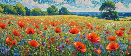 poppy fields,poppy field,field of poppies,poppies,flower meadow,flower field,field of flowers,blanket of flowers,flowers field,tulips field,tulip field,red poppies,wildflower meadow,corn poppies,poppy flowers,orange tulips,meadow in pastel,flowering meadow,blooming field,wild tulips,Conceptual Art,Daily,Daily 31