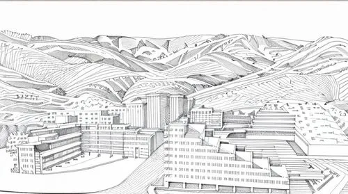 sketchup,arcgis,topographic,topographical,landslides,mountainsides,mountainous,revit,stata,srtm,anticline,building valley,elphi,topographically,tirith,topography,mountainside,macroscale,densification,mountain slope,Design Sketch,Design Sketch,Hand-drawn Line Art