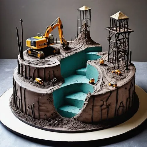 construction industry,saipem,construction machine,construction company,civil engineering,birthday cake,Illustration,Realistic Fantasy,Realistic Fantasy 40