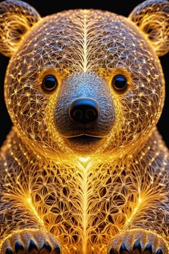 3d teddy,fractals art,fractalius,nordic bear,bearlike,bear,Photography,General,Realistic