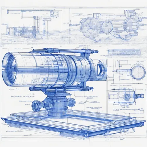 Immerse yourself in a dreamy landscape as you shoot with Helios 44M.,blueprints,blueprint,camera illustration,technical drawing,theodolite,naval architecture,sheet drawing,industrial design,surveying 