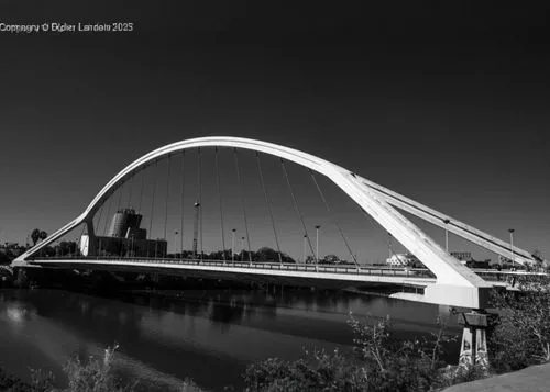 a bridge spanning a river in black and white,colorado riverway bridge,anzac bridge,stone arch,puentes,bridge arch,angel bridge