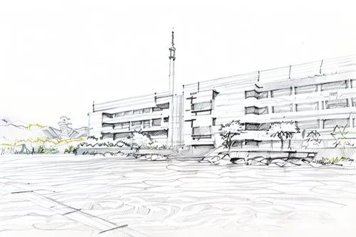 Sketch and water color style,sketchup,unbuilt,revit,hospital landing pad,neutra,3d rendering,hurricane benilde,renderings,addenbrooke,enderun,overdeveloped,underdrawing,shorefront,rendered,ohsu,waterp