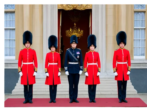 monarchy,ceremonial,changing of the guard,carabinieri,officers,royal award,graduate silhouettes,military organization,military uniform,order of precedence,ceremonial coach,buckingham palace,great britain,prince of wales feathers,military officer,gallantry,heads of royal palms,a uniform,wax figures museum,swiss guard,Conceptual Art,Oil color,Oil Color 16