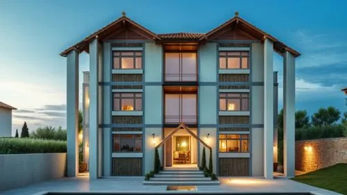 wooden facade,model house,inmobiliaria,wooden house,passivhaus,timber house,maisonette,maison,ivillage,cubic house,bendemeer estates,casalesi,residence,villa,exterior decoration,frame house,holiday villa,homebuilding,townhome,residential house,Photography,General,Realistic