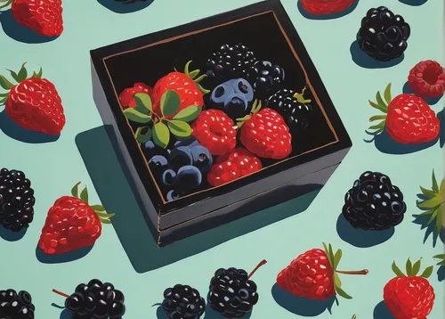 berries,fresh berries,many berries,black berries,fruit pattern,mixed berries,strawberries,fruit icons,summer fruit,berry fruit,fruits icons,berry,crate of fruit,fruit basket,basket of fruit,summer still-life,strawberry,johannsi berries,blackberries,fresh fruits,Conceptual Art,Oil color,Oil Color 13