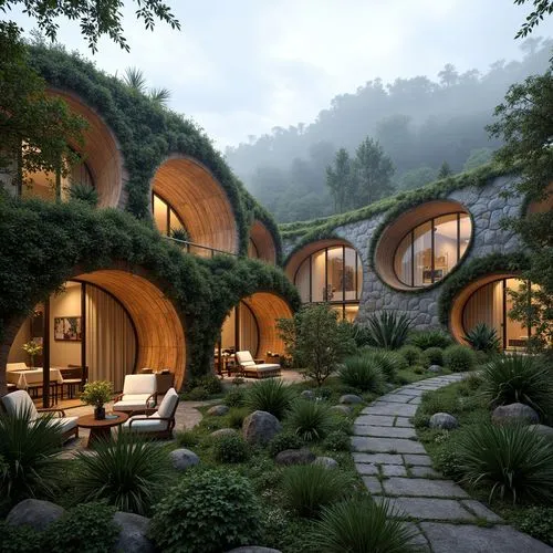 earthship,futuristic architecture,treehouses,forest house,tree house hotel,roof domes,dreamhouse,beautiful home,luxury hotel,cubic house,house in the mountains,log home,rooves,house in the forest,igloos,dwellings,tree house,ecotopia,asian architecture,house in mountains