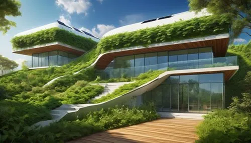 greentech,green living,ecotopia,cubic house,grass roof,futuristic architecture,greenhouse effect,ecovillages,cube house,earthship,ecotech,modern architecture,ecoterra,forest house,envirocare,enviromental,environmentally sustainable,biomes,greenhouse,greenhut,Illustration,Realistic Fantasy,Realistic Fantasy 30