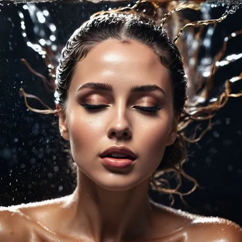 photoshoot with water,wet,spark of shower,water mist,in water,wet girl,Photography,General,Commercial