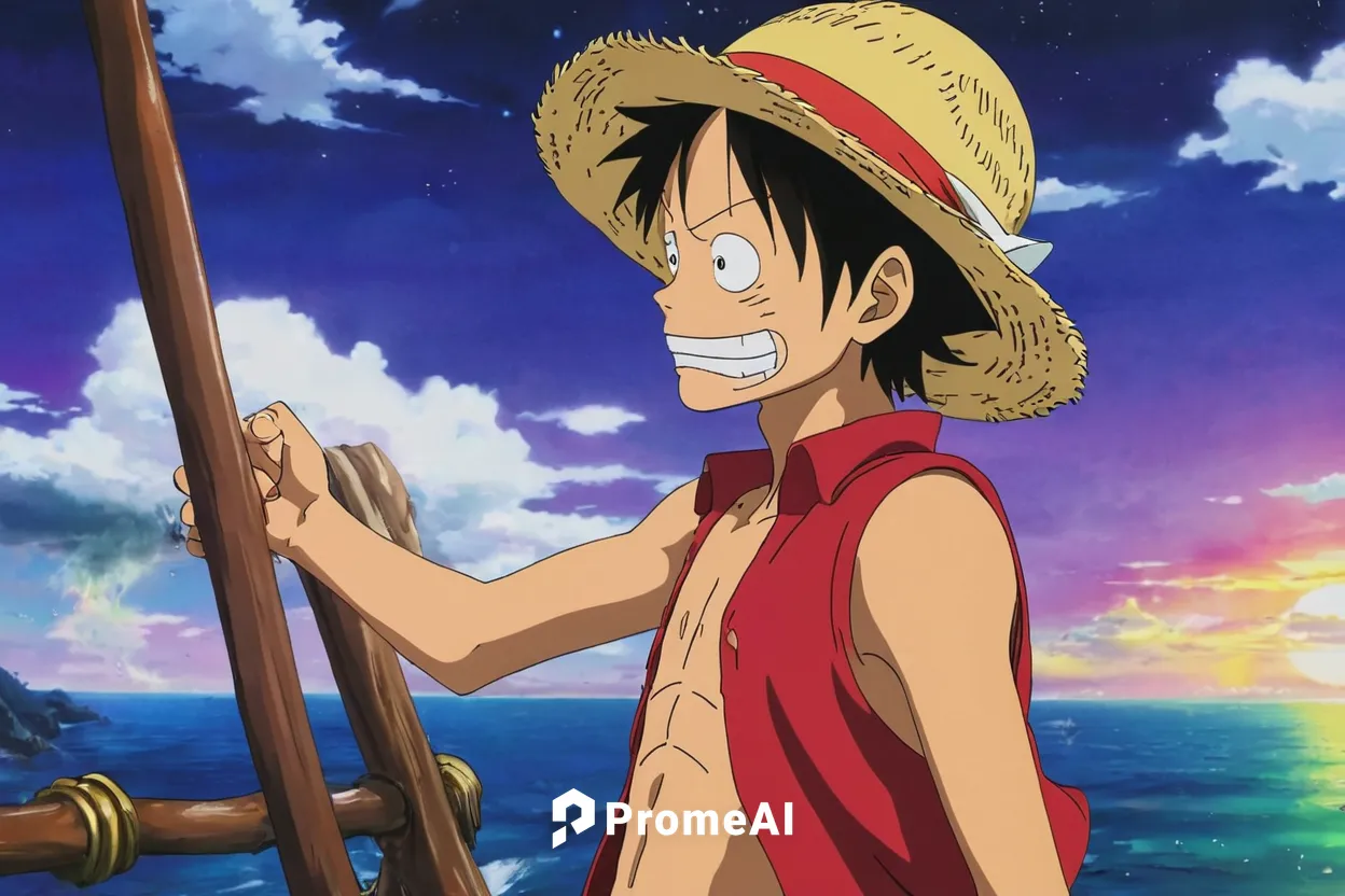 Witness the emotional journey of Luffy as he deals with the loss of a beloved crew member.,garp fish,straw hat,onepiece,straw hats,one piece,calm usopp,one-piece swimsuit,franky,pirate,sanji,thatch,sk