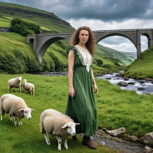 shepherdess,shepherdesses,celtic woman,riverdance,irishwoman,ireland,irishwomen,caitriona,celtic queen,countrywoman,lughnasa,ecosse,tuatha,wilkenfeld,irlanda,wales,gwenllian,gaelic,eire,unthanks,Photography,General,Realistic