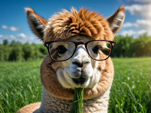 alpaca,camelid,lama,llama,alpacas,bazlama,guanaco,llamas,vicuña,funny animals,animals play dress-up,reading glasses,anthropomorphized animals,spectacles,cute animal,straw animal,hipster,cute animals,portrait animal horse,animal photography,Photography,General,Natural