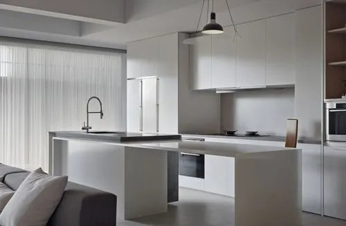 Huge white translucent blackout curtains,modern kitchen interior,modern minimalist kitchen,scavolini,gaggenau,modern kitchen,kitchen design,gorenje,kitchen interior,corian,search interior solutions,ki