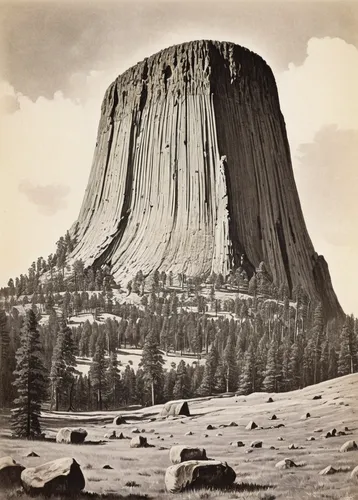 Devils Tower, Wyoming,half-dome,devil's tower,half dome,yosemite,el capitan,rock needle,devil's tower national monument,butte,salt meadow landscape,yosemite park,national park,the national park,natura