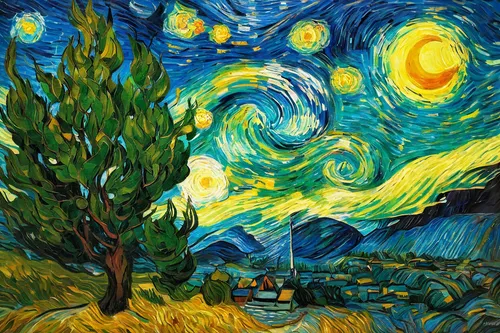 starry night,vincent van gough,vincent van gogh,post impressionism,post impressionist,painting technique,motif,art painting,art background,oil painting on canvas,night scene,moon valley,art,star winds,artists of stars,art paint,herfstanemoon,oil on canvas,astronomy,astronomer,Art,Artistic Painting,Artistic Painting 03