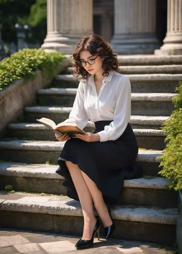 librarian,girl studying,reading,correspondence courses,women's novels,bibliophile,lectura,readers,bibliographer,perusing,bookworm,librarianship,author,universitaires,secretarial,bibliophiles,litterateur,readership,reader,llibre,Illustration,Japanese style,Japanese Style 12