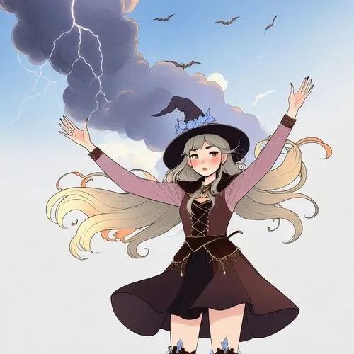 pacifica,peko,halloween witch,witch,hilda