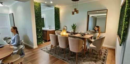 people sitting at a dining room table eating together,hairdressing salon,beauty room,barber beauty shop,beauty salon,esthetician,dining room,salon,landscape designers sydney,hoboken condos for sale,be