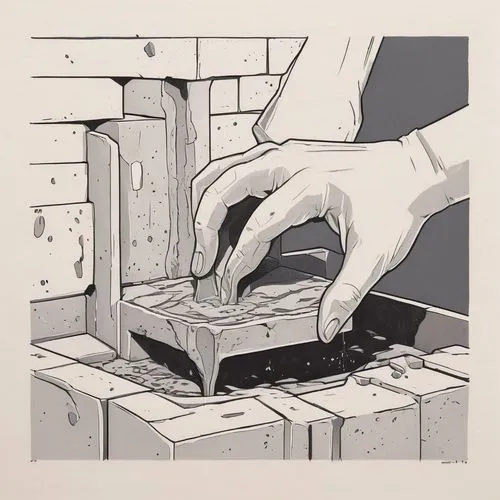 brick-making,brick-laying,wood block,hollow hole brick,lump hammer,lead-pouring,masonry tool,masonry oven,sanding block,ingots,roofing nails,brick block,building insulation,building materials,hollow blocks,tinsmith,bricklayer,soap making,frame illustration,woodblock printing,Illustration,Black and White,Black and White 12