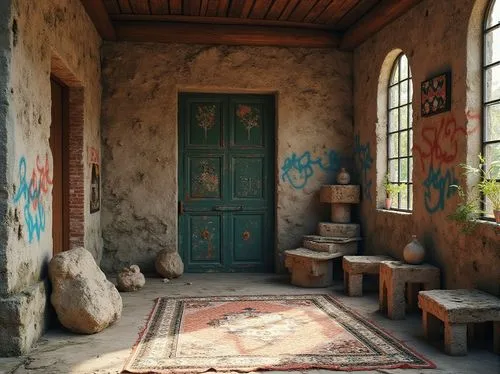 degrazia,schoolroom,inside courtyard,doorways,patio,entryway,abandoned room,rest room,abandoned places,courtyards,courtyard,bath room,bohemian art,abandoned school,rustic,urbex,terracotta tiles,greek island door,athens art school,doorway,Photography,General,Realistic