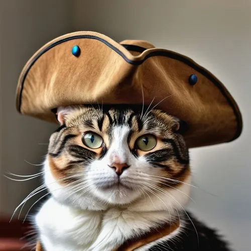 猫戴三角帽,tricorn,cat sparrow,capitaine,tricorne,pirate,tea party cat,yeoman,piratical,pirata,kittikachorn,sailor,oktoberfest cats,cat warrior,pusser,cat european,kepi,beret,cat image,bicorne,plundering