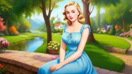 dorthy,glinda,fairy tale character,cinderella,eilonwy,cendrillon,springtime background,spring background,world digital painting,princess sofia,elsa,thumbelina,cartoon video game background,alice in wonderland,girl in the garden,storybook character,prinses,fairyland,children's background,prinzessin