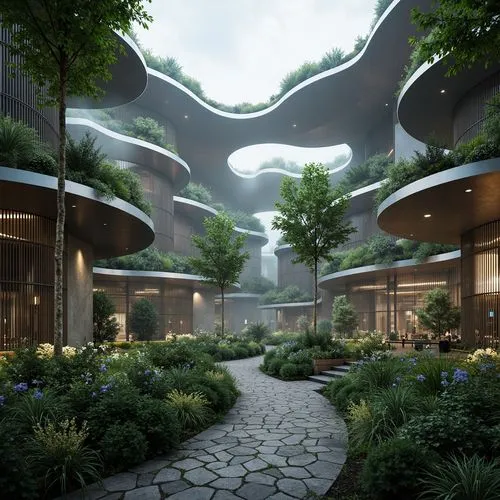 arcology,futuristic landscape,futuristic architecture,3d rendering,streamwood,sky space concept,ecotopia,render,biospheres,renderings,garden design sydney,biopiracy,greenforest,landscaped,landscape design sydney,atriums,interlace,terraformed,terraforming,holodeck