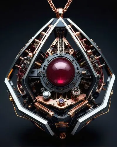 garnets,servitor,spinel,pendant,amulet,medallion,Conceptual Art,Sci-Fi,Sci-Fi 09