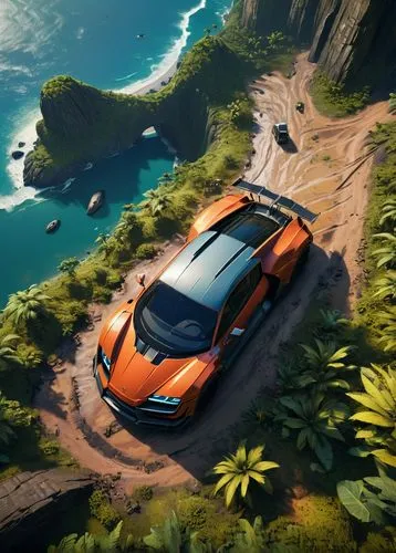 coastal road,cliffside,car wallpapers,street canyon,alpine drive,3d car wallpaper,onrush,uncharted,orange bay,mountain road,aventador,mountain highway,pfister,steep mountain pass,take-off of a cliff,turismo,hillclimb,laguna,canyon,cascada,Illustration,Realistic Fantasy,Realistic Fantasy 18